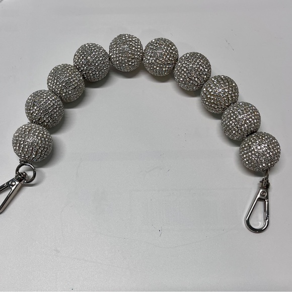 Urban Expressions Rhinestone Embellished Silver Bag NWT - Picture 12 of 13